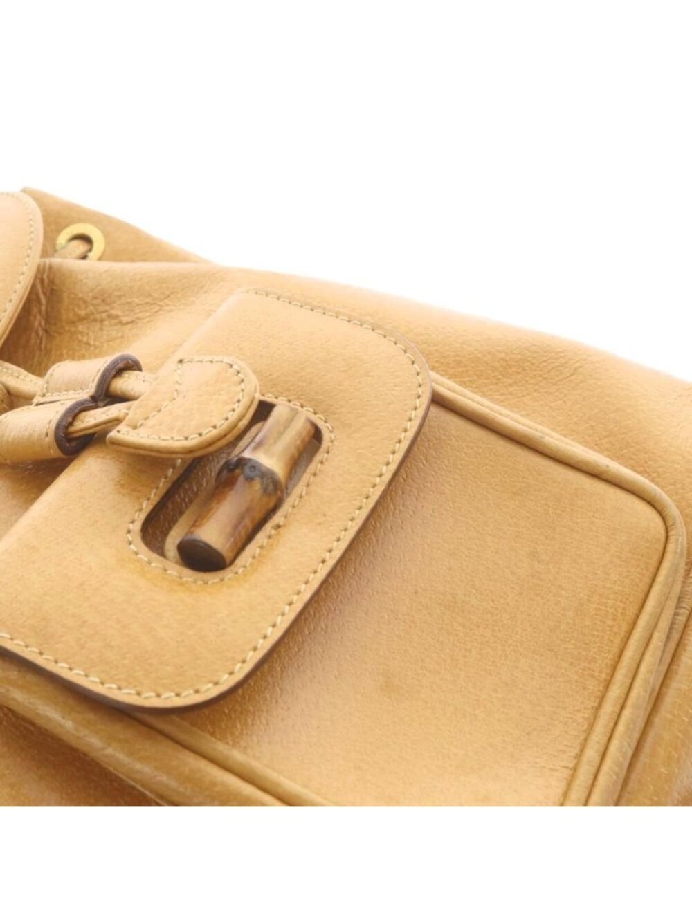 Gucci Bamboo Leather Backpack Brown - Picture 7 of 8
